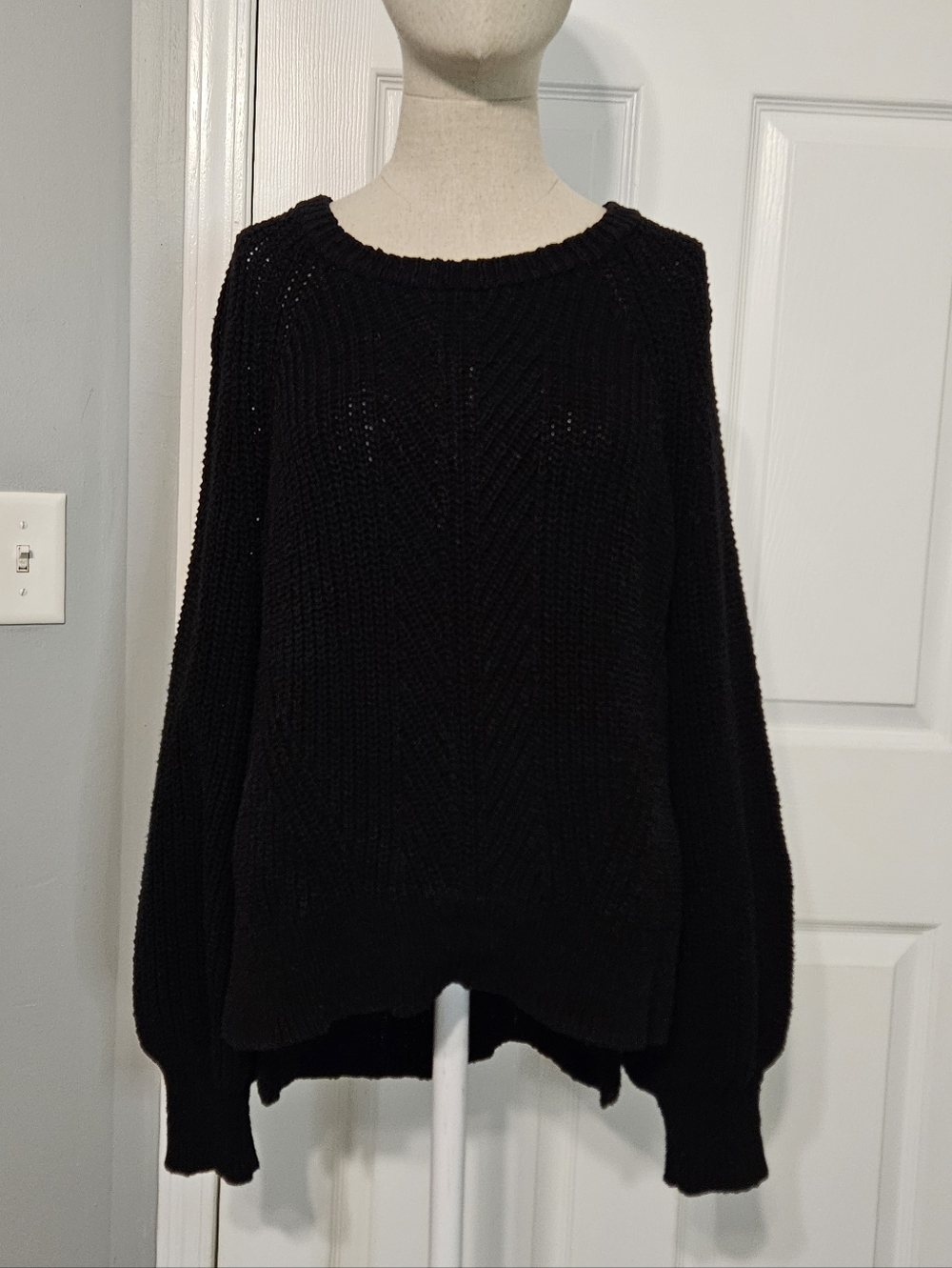 Madewell Black Knit Crewneck Sweater